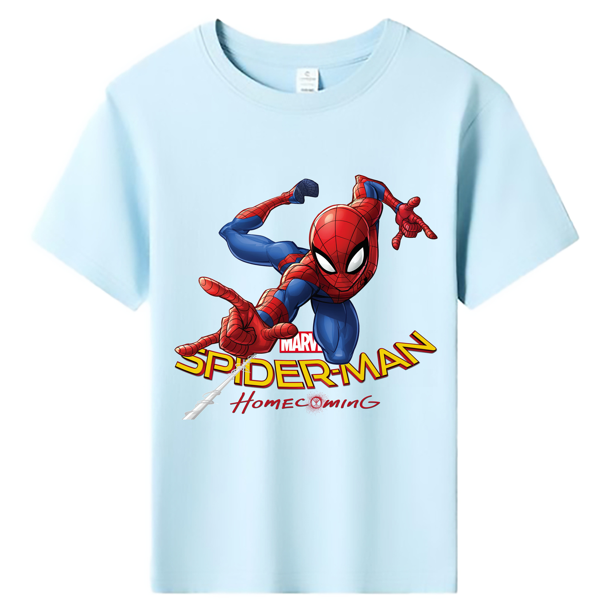 （画像用） Spider Man スパイダーマン 綿100％キッズTシャツ（フロントプリント）